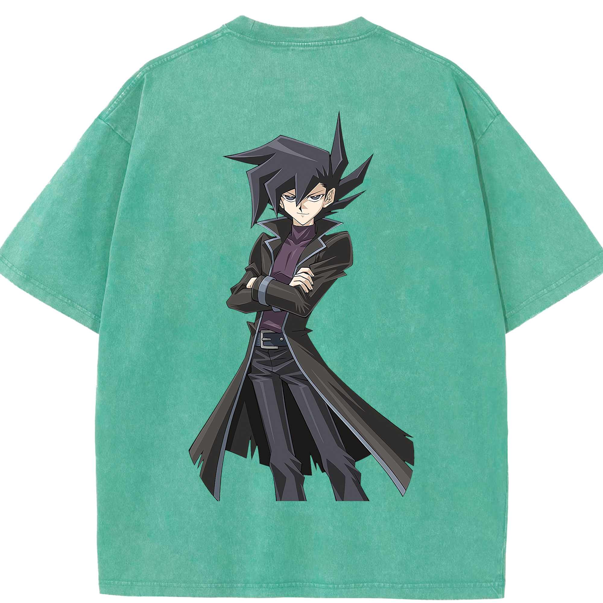 （画像用） 遊☆戯☆王 Yu-Gi-Oh! 綿100% ヴィンテージ風 半袖Tシャツ（背面プリント）